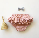 Blush Linen Pinafore Set