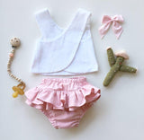 Dusty Pink Pinafore Set