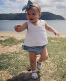 Duck Egg Linen Pinafore Set