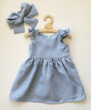 Linen Ruffle Dress