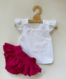 Cranberry Bloomer Pinafore Set