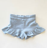 Linen Ruffle Leg Shorts