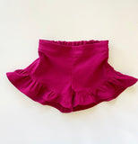 Cotton Ruffle Leg Shorts