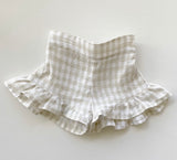 Linen Ruffle Leg Shorts