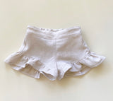 Linen Ruffle Leg Shorts
