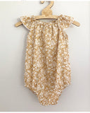 Wheat Floral Romper