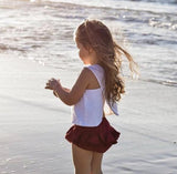 Cranberry Bloomer Pinafore Set