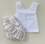 Pebble Cotton Pinafore Set