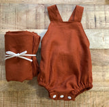 Unisex linen romper