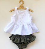 Peplum top and Bloomers set
