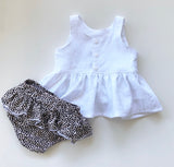 Peplum top and Bloomers set