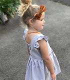 Cotton Ruffle Sleeve Dress