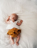 Amber Linen Pinafore Set