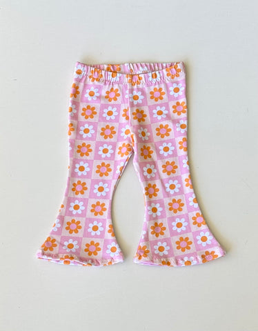 Pink Square Daisy Flares