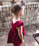 Linen Ruffle sleeve Dress