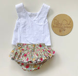 Retro Floral Pinafore Set