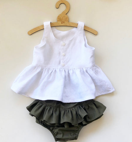 Peplum top and Bloomers set