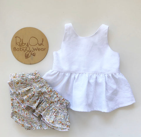 Peplum top and Bloomers set