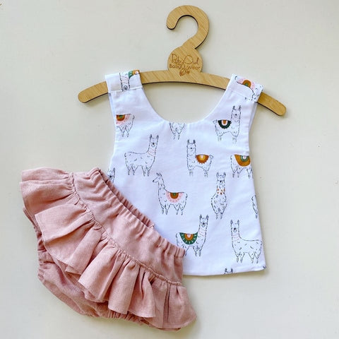 Llama Pinafore set